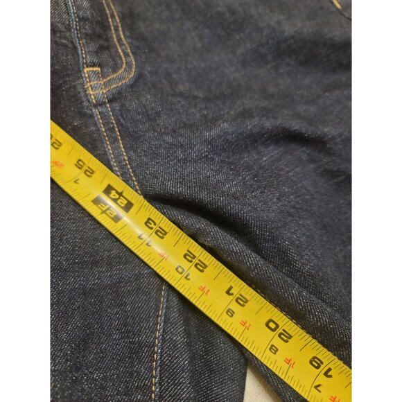 Oliver Logan Crosby Relaxed Taper Jeans Womens 33 Raw Hem Cropped Denim Blue - Picture 9 of 12